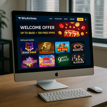 WinAirlines Casino - Desktop Platform Interface - Sleek Design